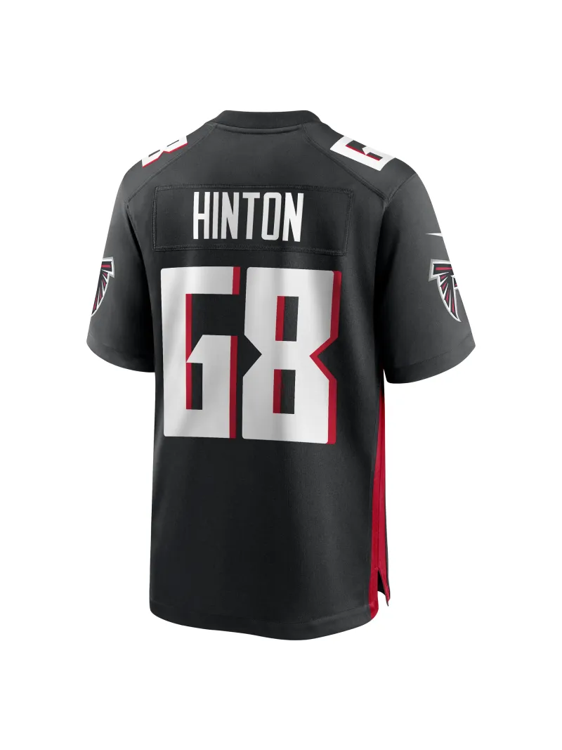 Men's Atlanta Falcons Kyle Hinton Nike Black Team Game Jersey