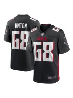 Men's Atlanta Falcons Kyle Hinton Nike Black Team Game Jersey