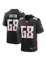 Men's Atlanta Falcons Kyle Hinton Nike Black Team Game Jersey