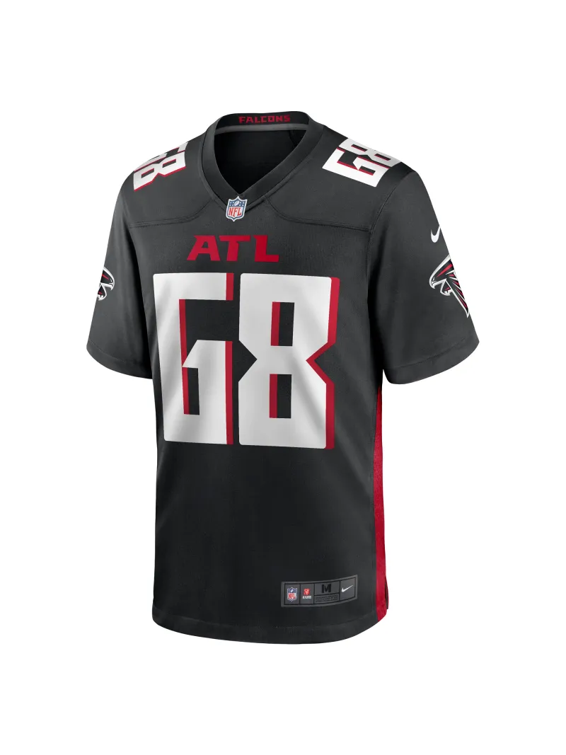 Men's Atlanta Falcons Kyle Hinton Nike Black Team Game Jersey