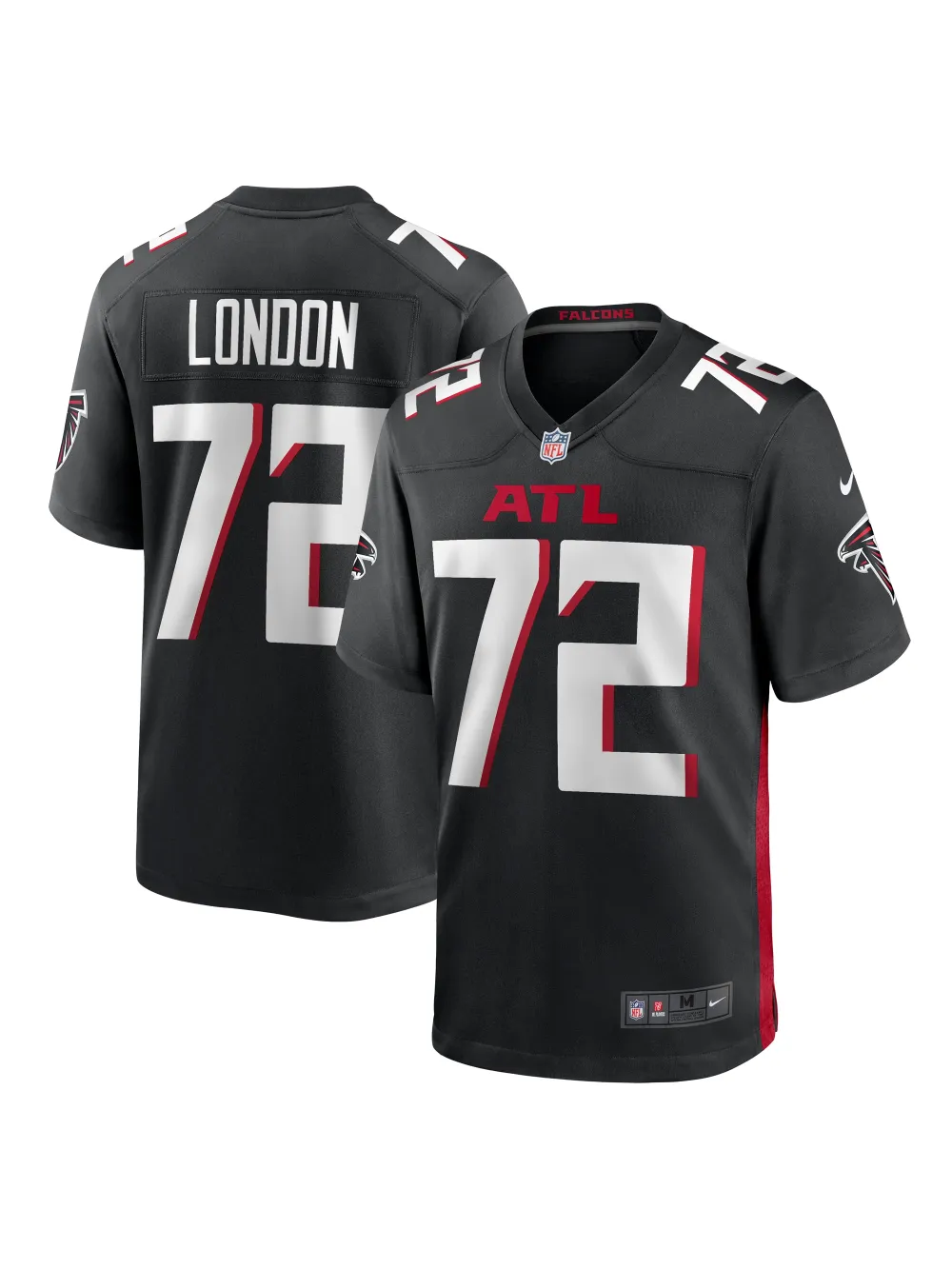 Men's Atlanta Falcons LaCale London Nike Black Game Jersey