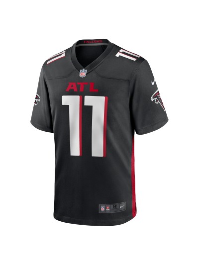 Men's Atlanta Falcons Logan Woodside Nike Black Team Game Jersey 02