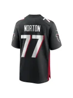 Men's Atlanta Falcons Storm Norton Nike Black Game Jersey