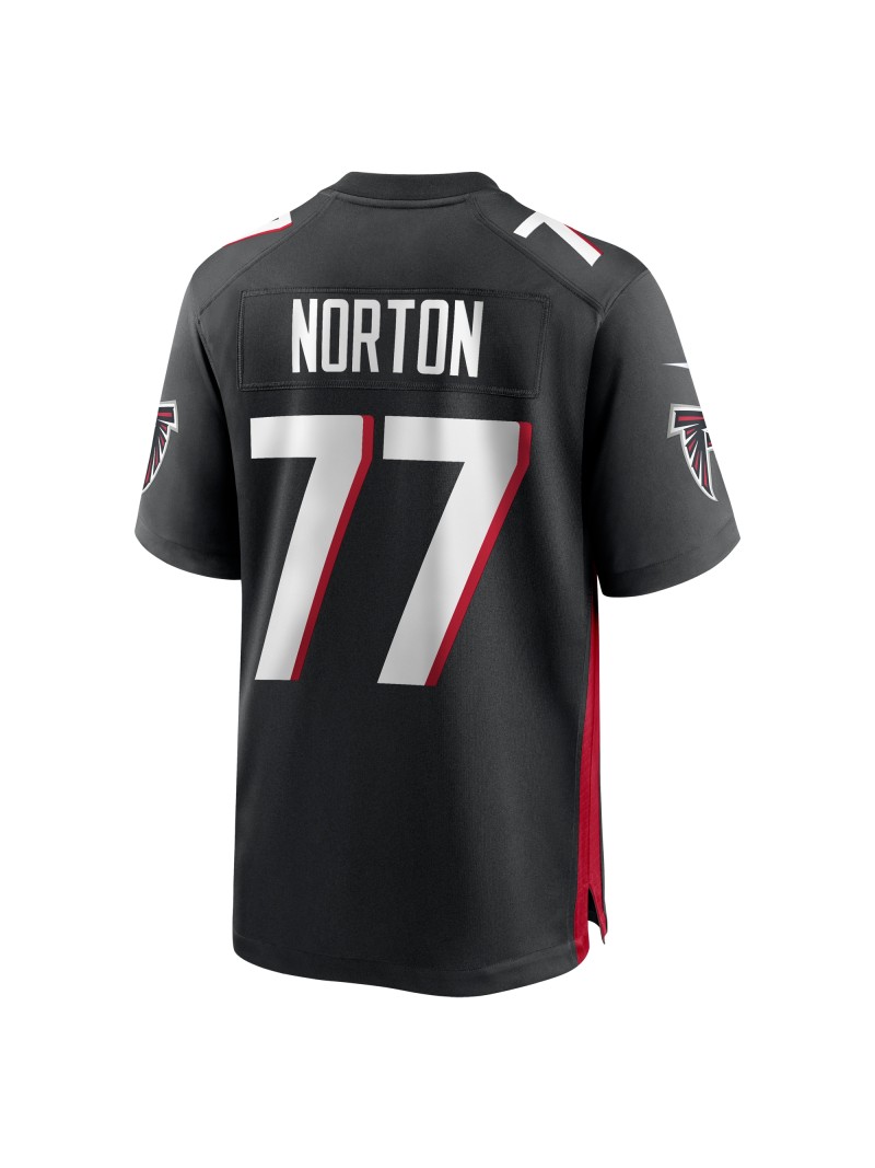 Men's Atlanta Falcons Storm Norton Nike Black Game Jersey