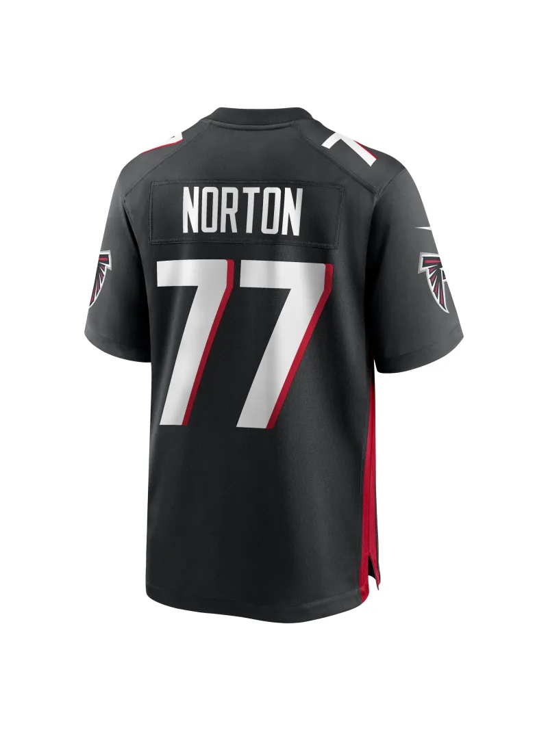Men's Atlanta Falcons Storm Norton Nike Black Game Jersey