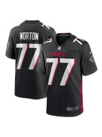 Men's Atlanta Falcons Storm Norton Nike Black Game Jersey