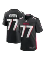 Men's Atlanta Falcons Storm Norton Nike Black Game Jersey