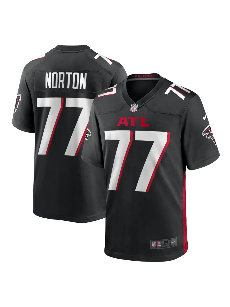 Men's Atlanta Falcons Storm Norton Nike Black Game Jersey