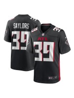 Men's Atlanta Falcons Tae Davis Nike Black Team Game Jersey