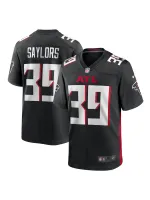 Men's Atlanta Falcons Tae Davis Nike Black Team Game Jersey