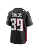 Men's Atlanta Falcons Tae Davis Nike Black Team Game Jersey