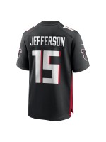 Men's Atlanta Falcons Van Jefferson Nike Black Game Jersey