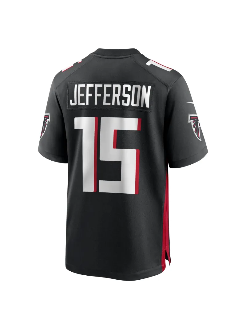 Men's Atlanta Falcons Van Jefferson Nike Black Game Jersey