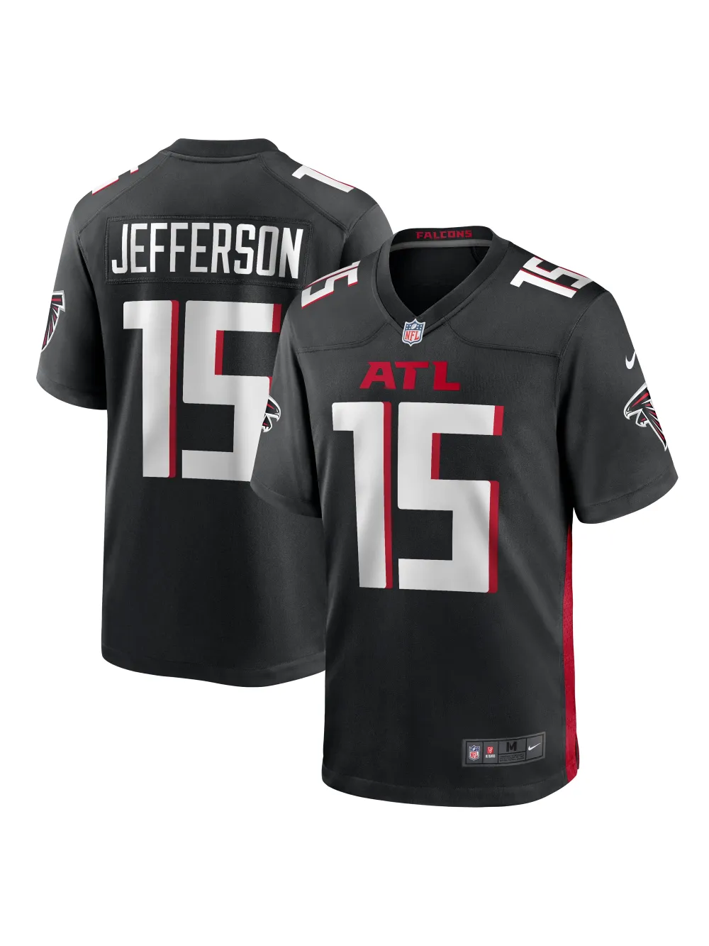 Men's Atlanta Falcons Van Jefferson Nike Black Game Jersey