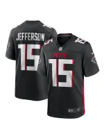 Men's Atlanta Falcons Van Jefferson Nike Black Game Jersey