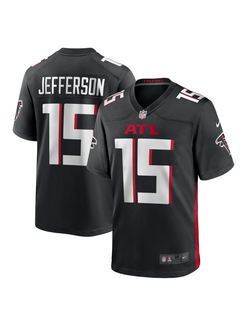 Men's Atlanta Falcons Van Jefferson Nike Black Game Jersey