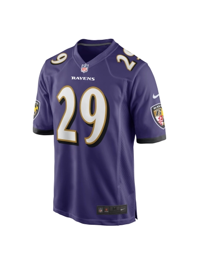 Men's Baltimore Ravens Ar'Darius Washington Nike Purple Player Game Jersey 02