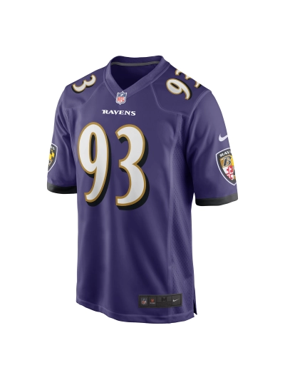 Men's Baltimore Ravens Bravvion Roy Nike Purple Game Jersey 02