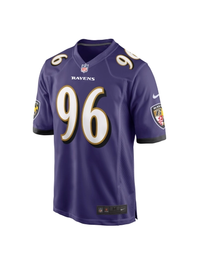 Men's Baltimore Ravens Broderick Washington Nike Purple Game Player Jersey 02