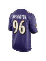 Men's Baltimore Ravens Broderick Washington Nike Purple Game Player Jersey