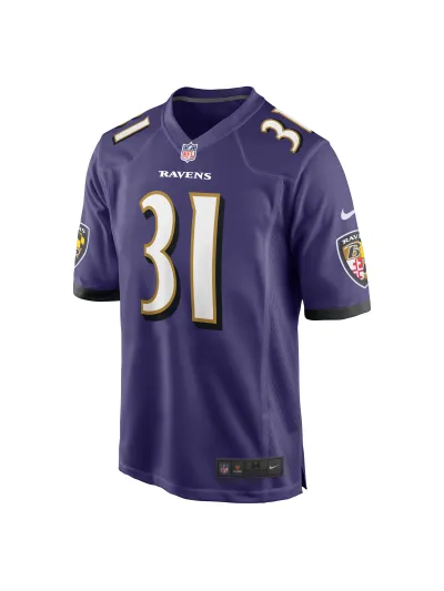 Men's Baltimore Ravens Jamal Lewis Nike Purple Game Retired Player Jersey 02