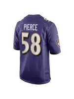 Men's Baltimore Ravens Michael Pierce Nike Purple Game Jersey