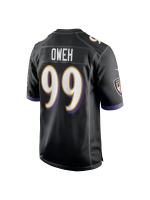 Men's Baltimore Ravens Odafe Oweh Nike Black Game Jersey
