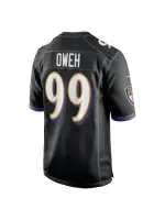 Men's Baltimore Ravens Odafe Oweh Nike Black Game Jersey