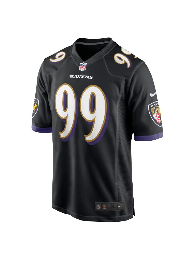 Men's Baltimore Ravens Odafe Oweh Nike Black Game Jersey