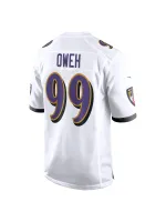 Men's Baltimore Ravens Odafe Oweh Nike White Game Jersey