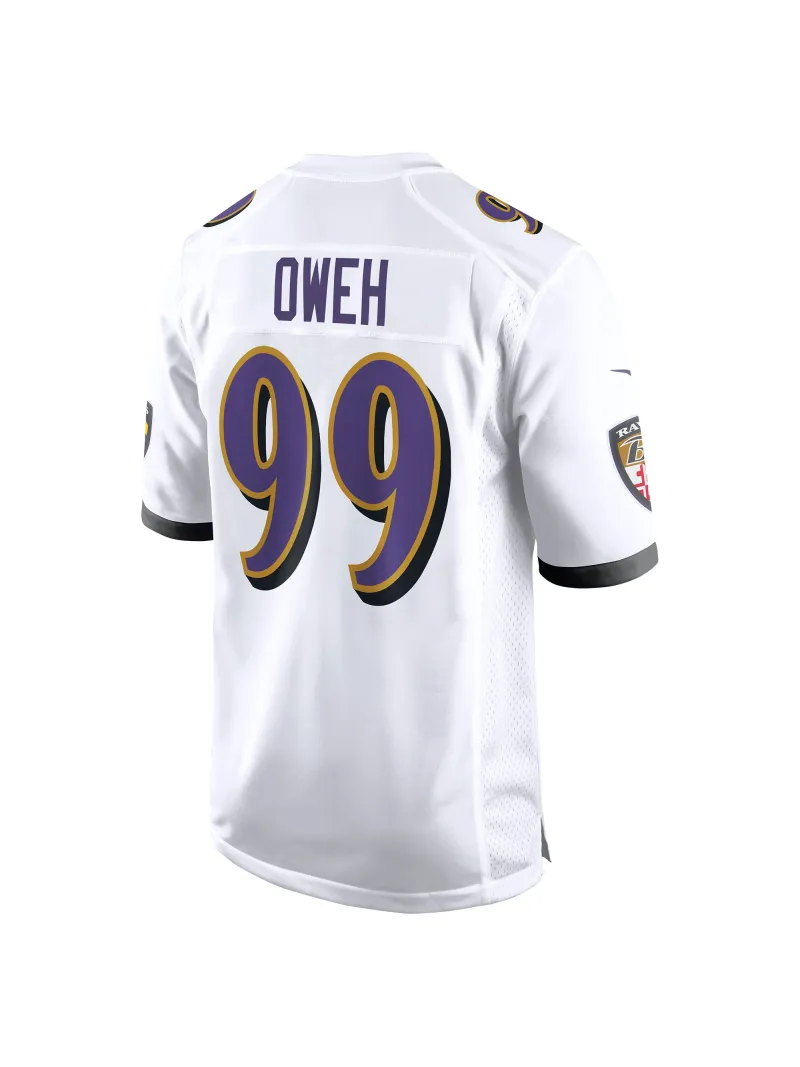 Men's Baltimore Ravens Odafe Oweh Nike White Game Jersey