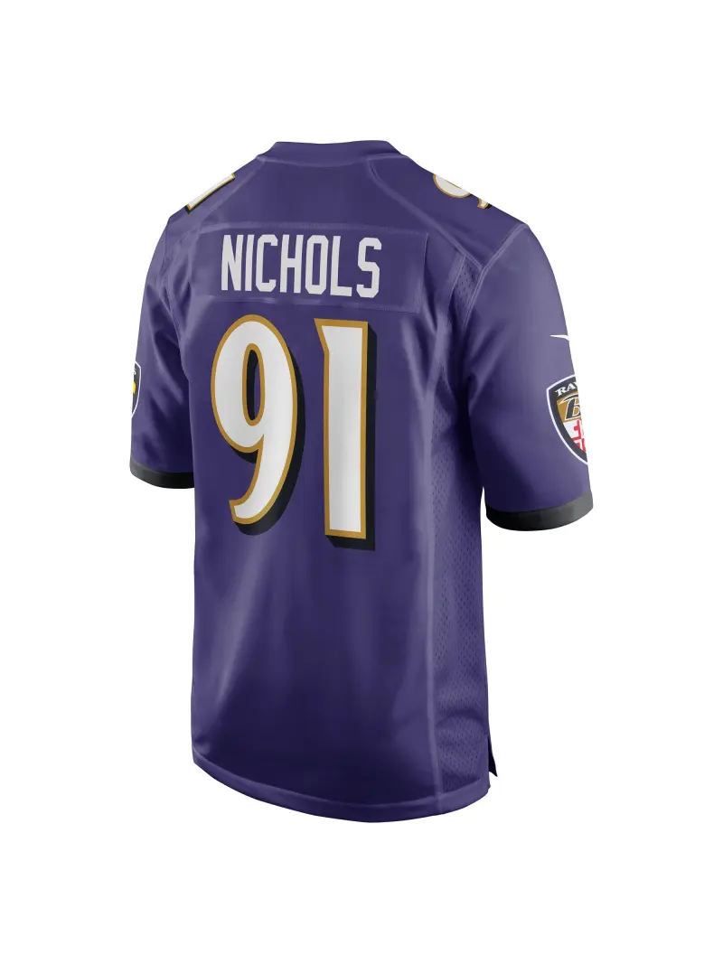 Men's Baltimore Ravens Rayshad Nichols Nike Purple Game Player Jersey