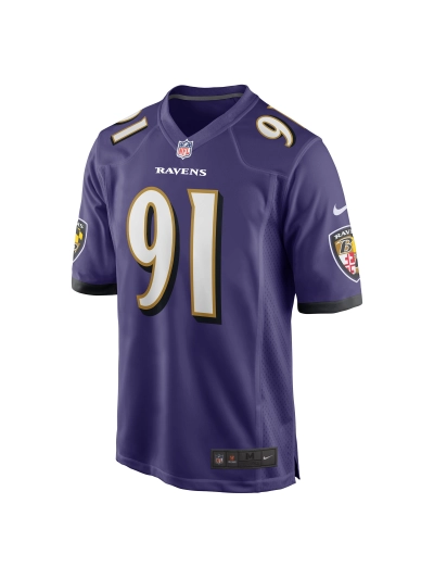 Men's Baltimore Ravens Rayshad Nichols Nike Purple Game Player Jersey 02