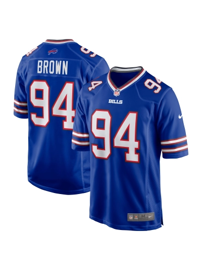 Men's Buffalo Bills Andrew Brown Nike Royal Game Jersey 01