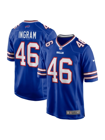 Men's Buffalo Bills Ja'Marcus Ingram Nike Royal Player Game Jersey 01
