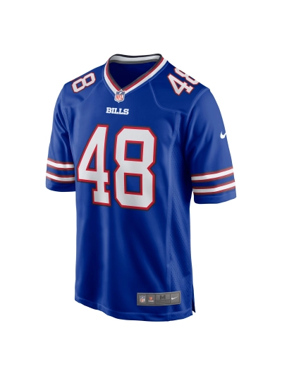 Men's Buffalo Bills Joel Wilson Nike Royal Team Game Jersey 02