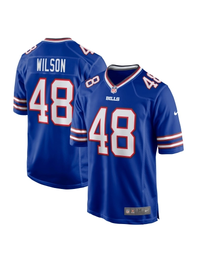 Men's Buffalo Bills Joel Wilson Nike Royal Team Game Jersey 01