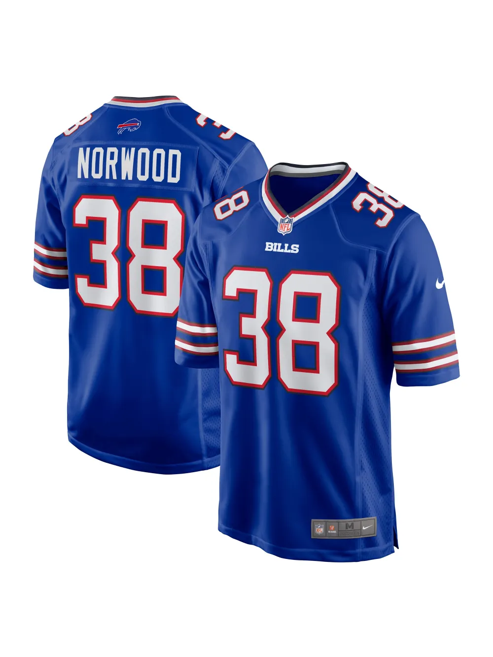 Men's Buffalo Bills Tre Norwood Nike Royal Team Game Jersey