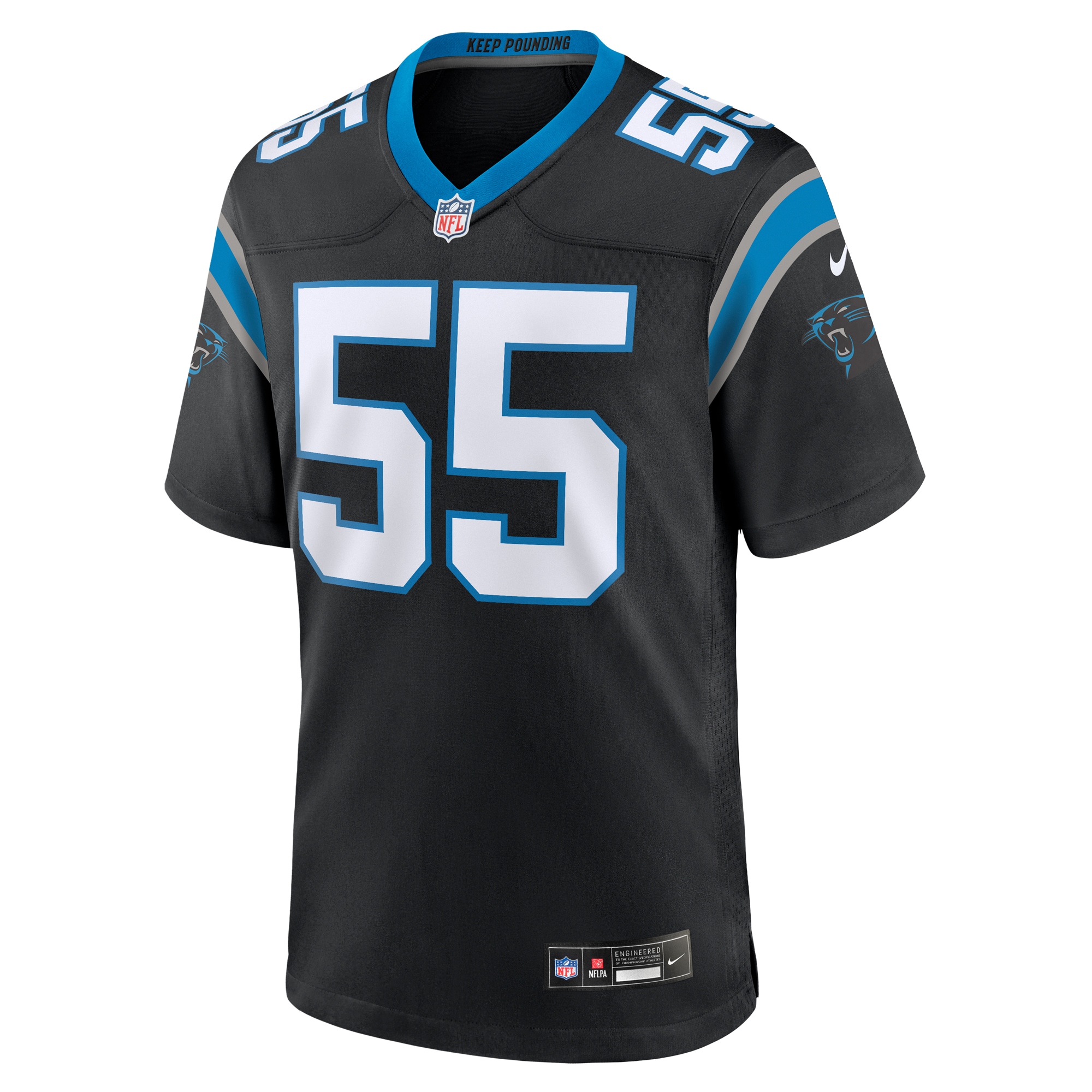 Men's Carolina Panthers Blake Martinez Nike Black Game Jersey