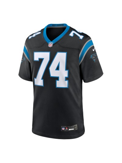 Men's Carolina Panthers David Sharpe Nike Black Team Game Jersey 02