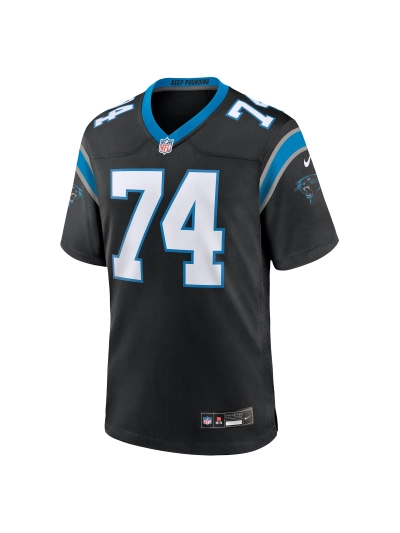 Men's Carolina Panthers David Sharpe Nike Black Team Game Jersey 02