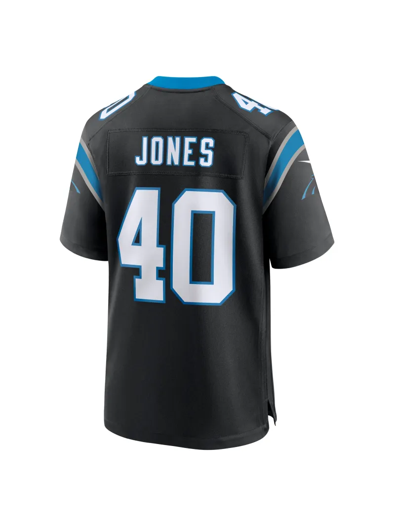 Men's Carolina Panthers Deion Jones Nike Black Game Jersey