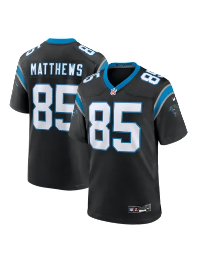 Men's Carolina Panthers Jordan Matthews Nike Black Game Jersey 01