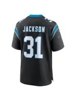 Men's Carolina Panthers Lamar Jackson Nike Black Game Jersey