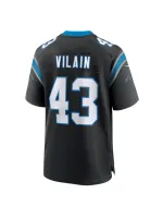 Men's Carolina Panthers Luiji Vilain Nike Black Game Jersey