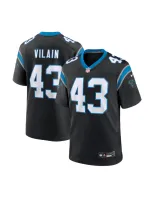 Men's Carolina Panthers Luiji Vilain Nike Black Game Jersey