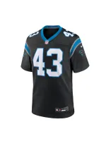 Men's Carolina Panthers Luiji Vilain Nike Black Game Jersey