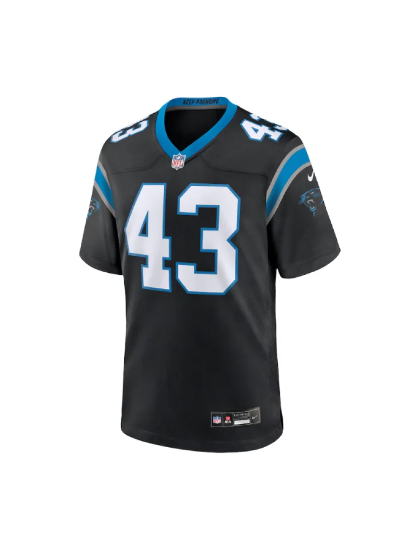 Men's Carolina Panthers Luiji Vilain Nike Black Game Jersey