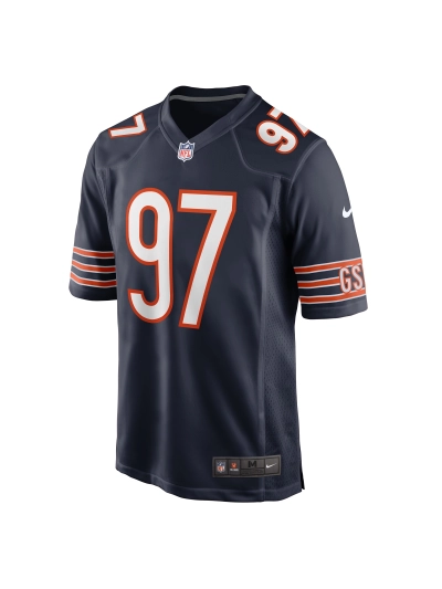Men's Chicago Bears Andrew Billings Nike Navy Game Jersey 02