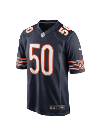 Men's Chicago Bears Deslin Alexandre Nike Navy Team Game Jersey 02
